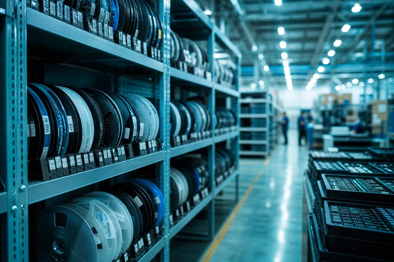 Electronic components warehouse and supply chain